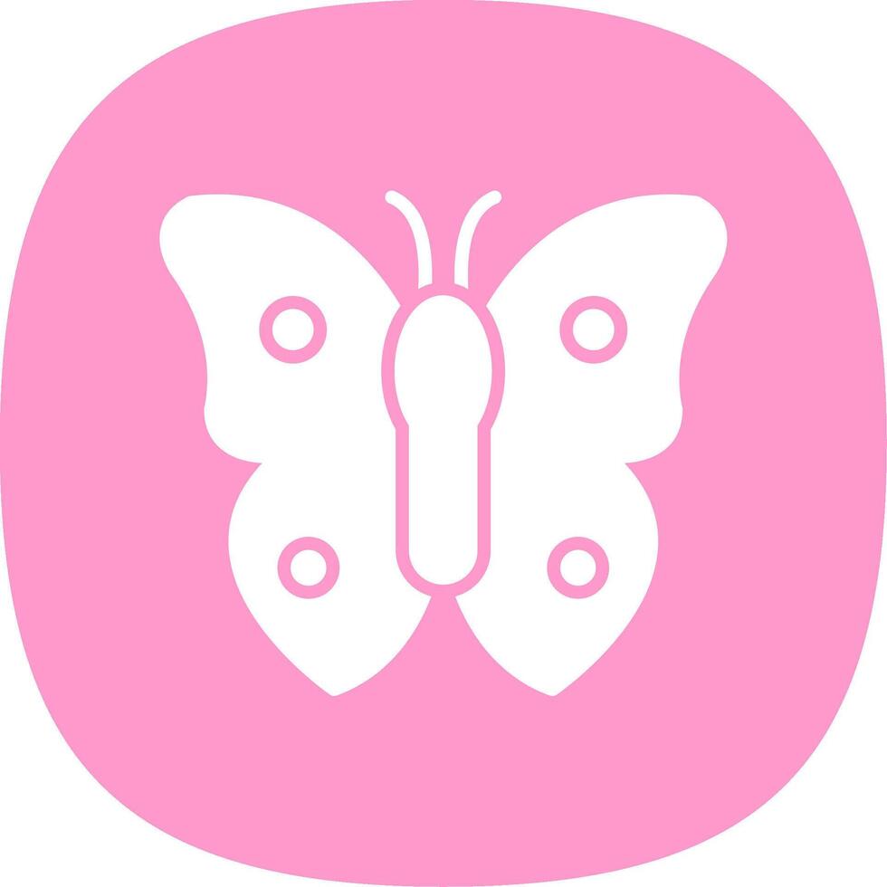 Butterfly Glyph Curve Icon Design vector