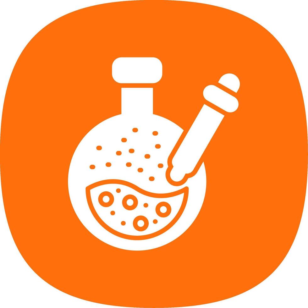 Pipette Glyph Curve Icon Design vector