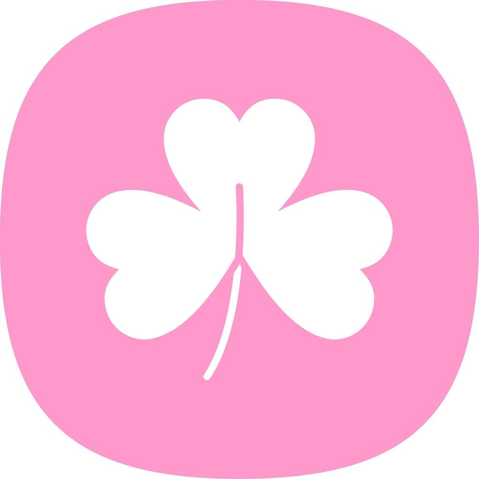 Clover Glyph Curve Icon Design vector