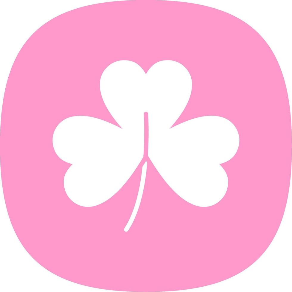 Clover Glyph Curve Icon Design vector