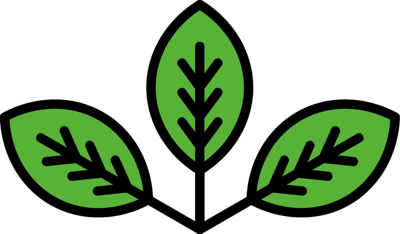 Leaf Line Filled Icon vector