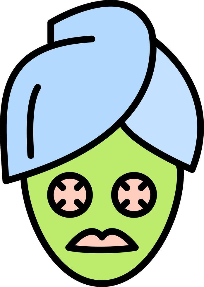 Face Mask Line Filled Icon vector