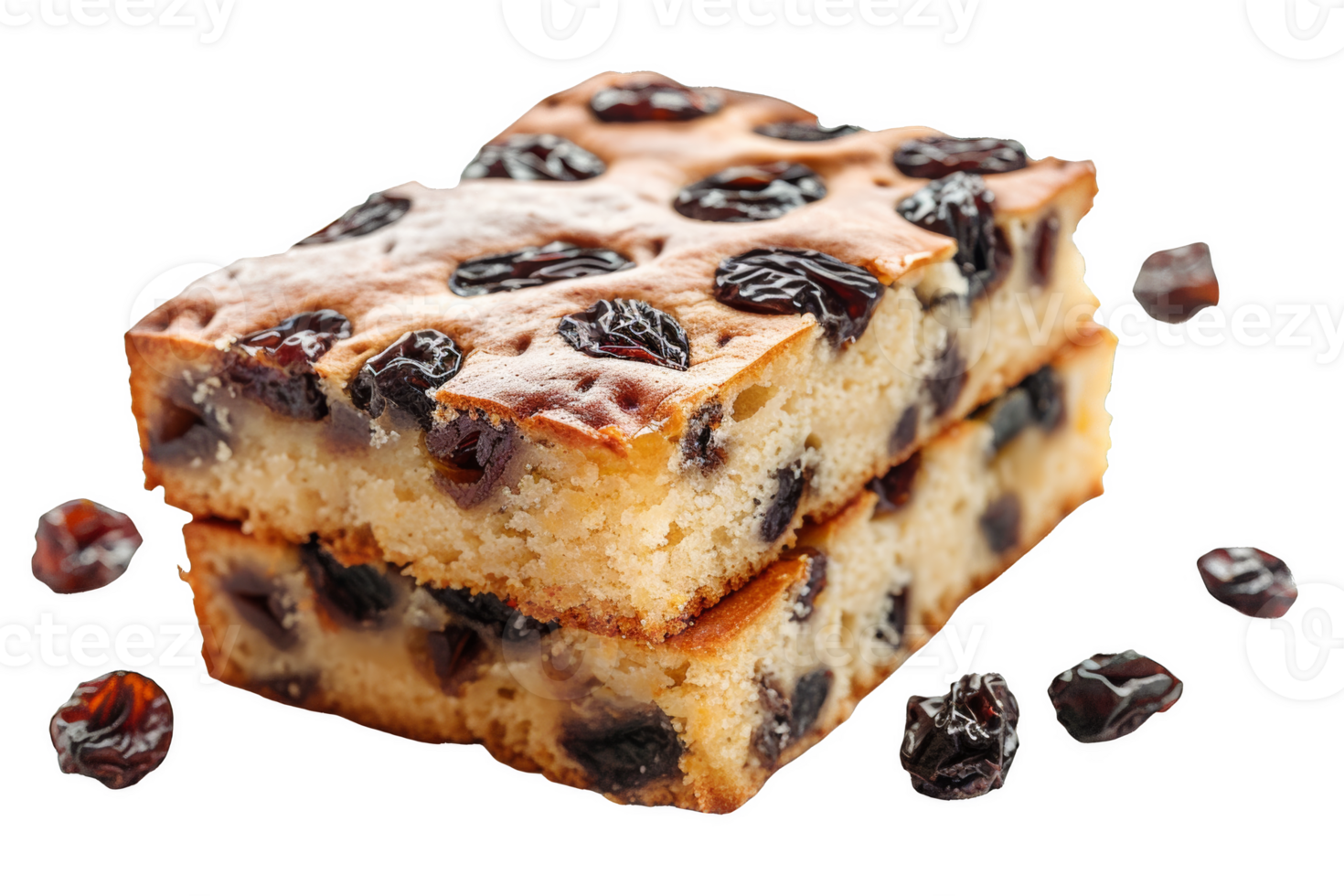 Close-Up of Two Raisin Cakes png