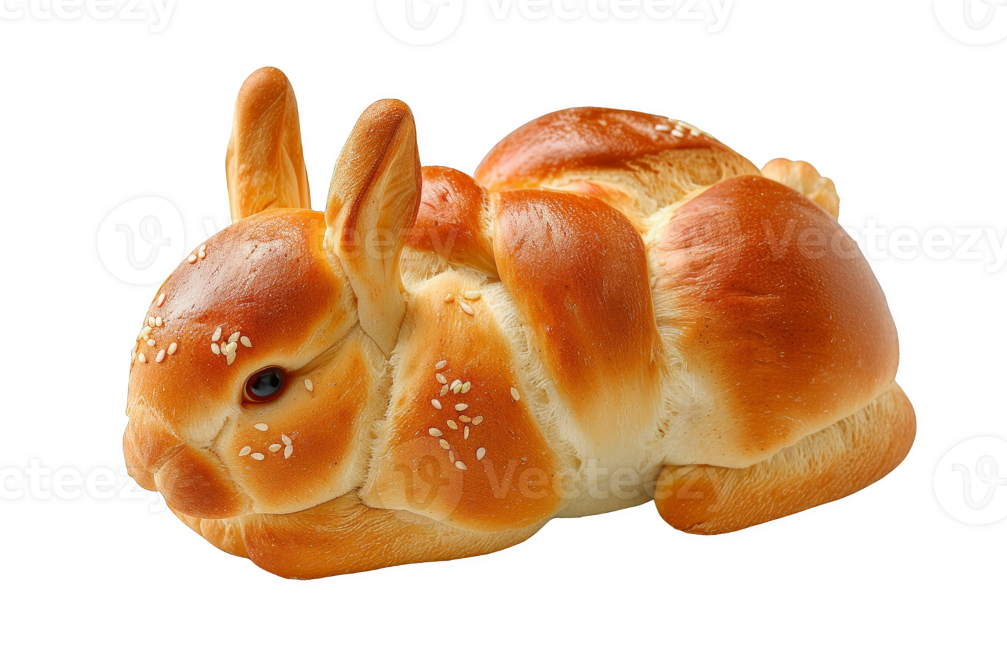 Close Up of Bun Shaped Like a Bunny png