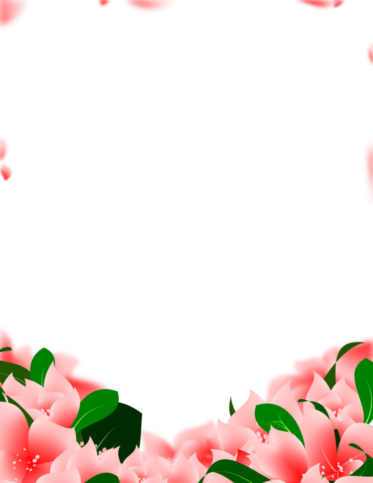 frame with pink roses flower clipart png