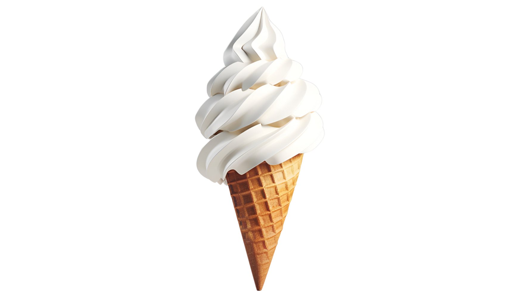 Ice Cream Cone No Background Applicable to Any Context Perfect for Print on Demand png
