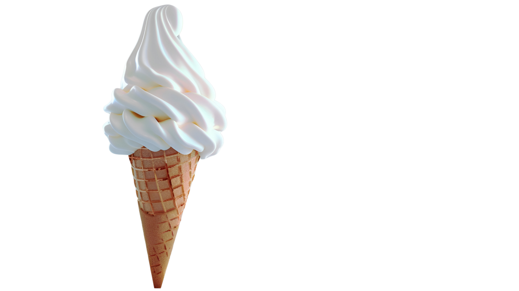 Ice Cream Cone No Background Applicable to Any Context Perfect for Print on Demand png