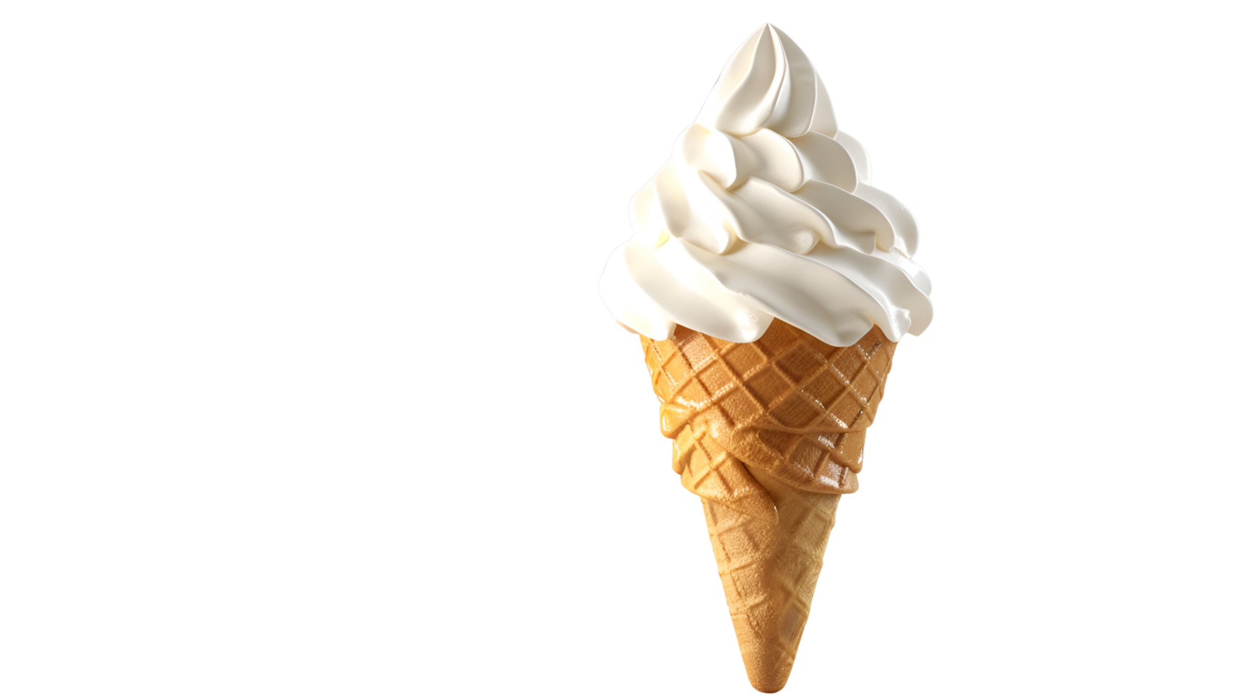 Ice Cream Cone No Background Applicable to Any Context Perfect for Print on Demand png