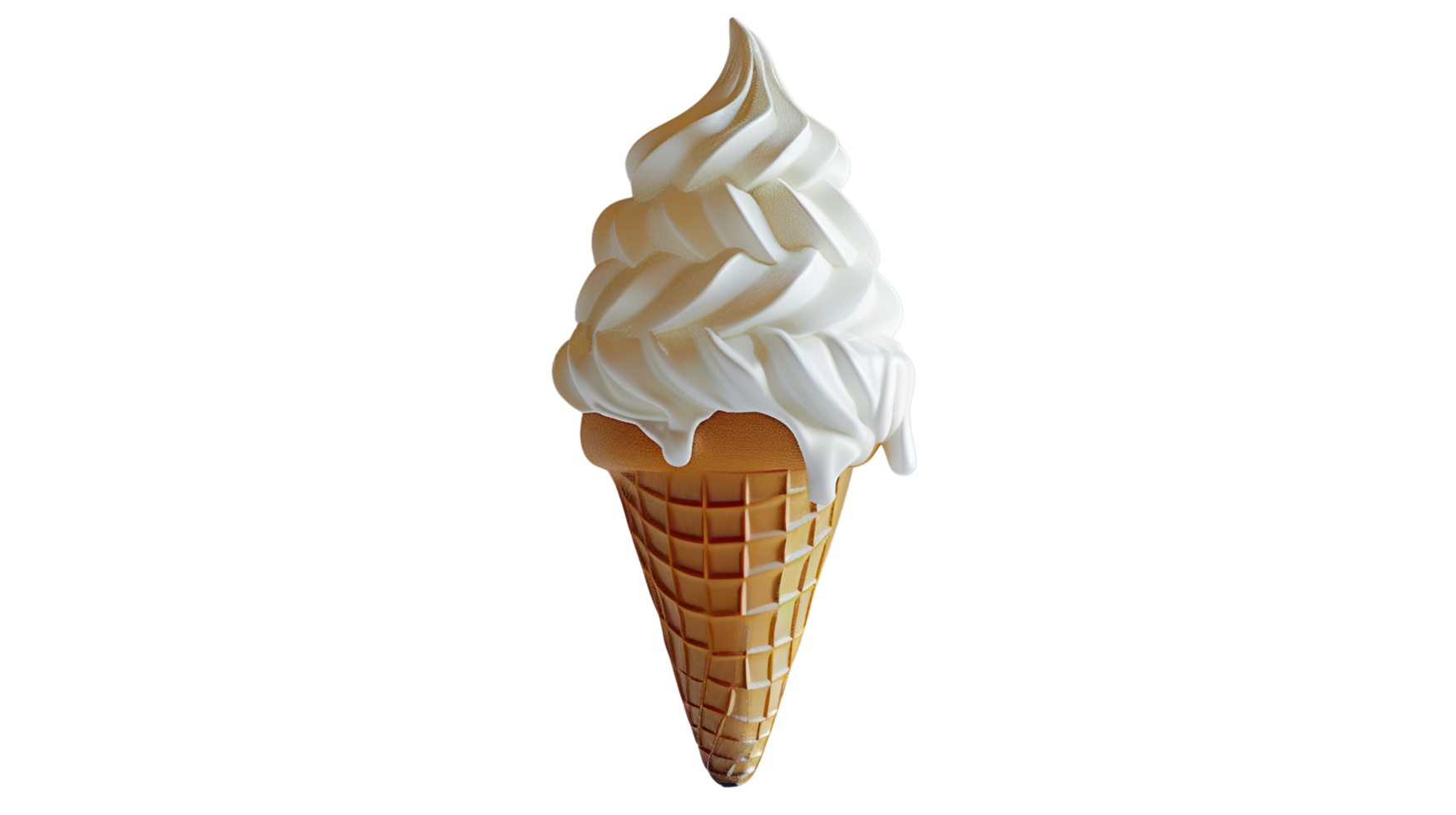 Ice Cream Cone No Background Applicable to Any Context Perfect for Print on Demand png