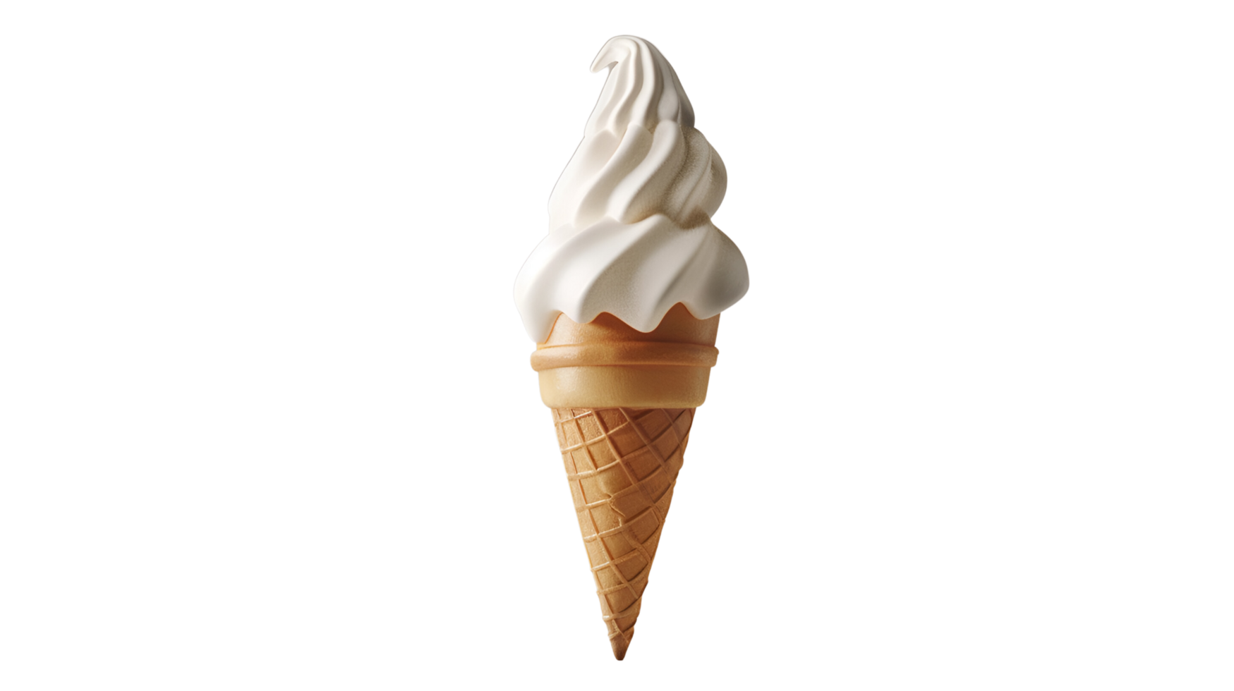 Ice Cream Cone No Background Applicable to Any Context Perfect for Print on Demand png