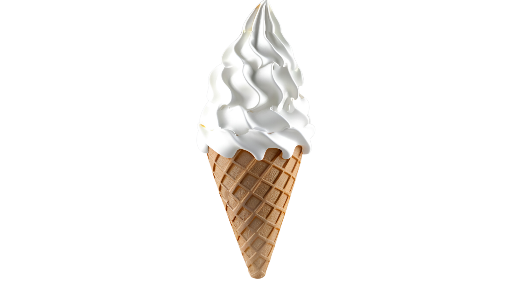 Ice Cream Cone No Background Applicable to Any Context Perfect for Print on Demand png