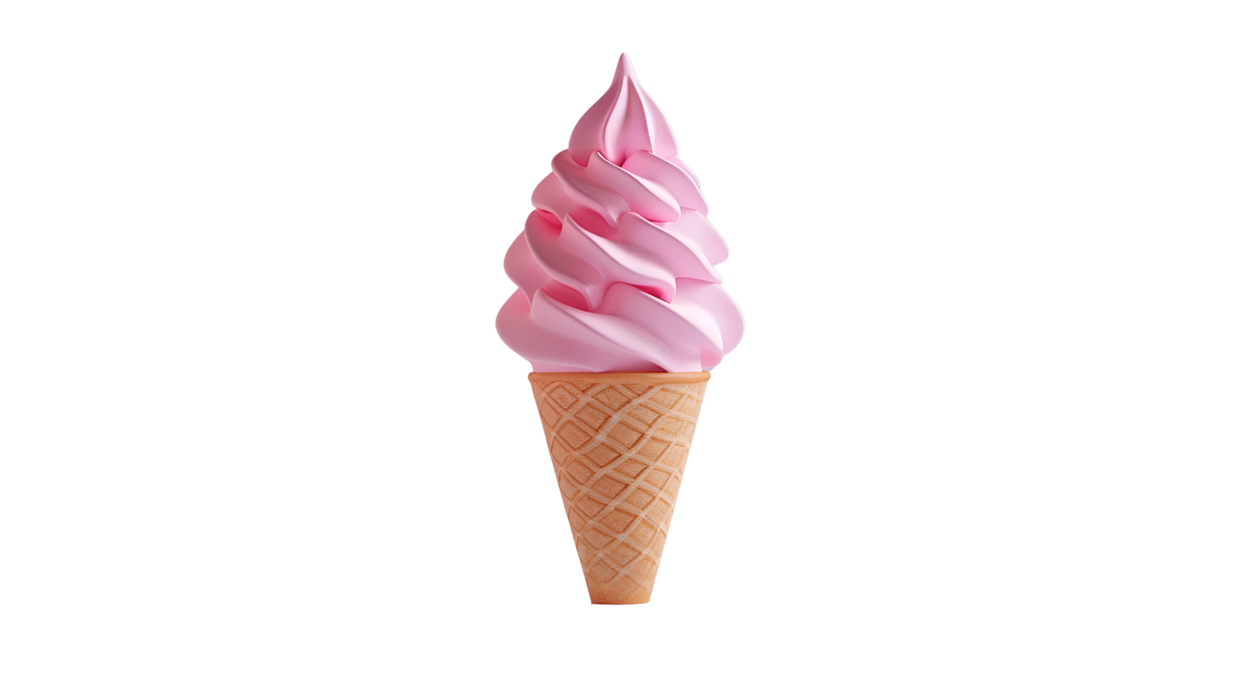 Ice Cream Cone No Background Applicable to Any Context Perfect for Print on Demand png