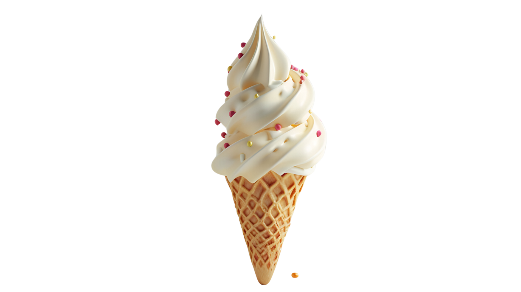 Ice Cream Cone No Background Applicable to Any Context Perfect for Print on Demand png