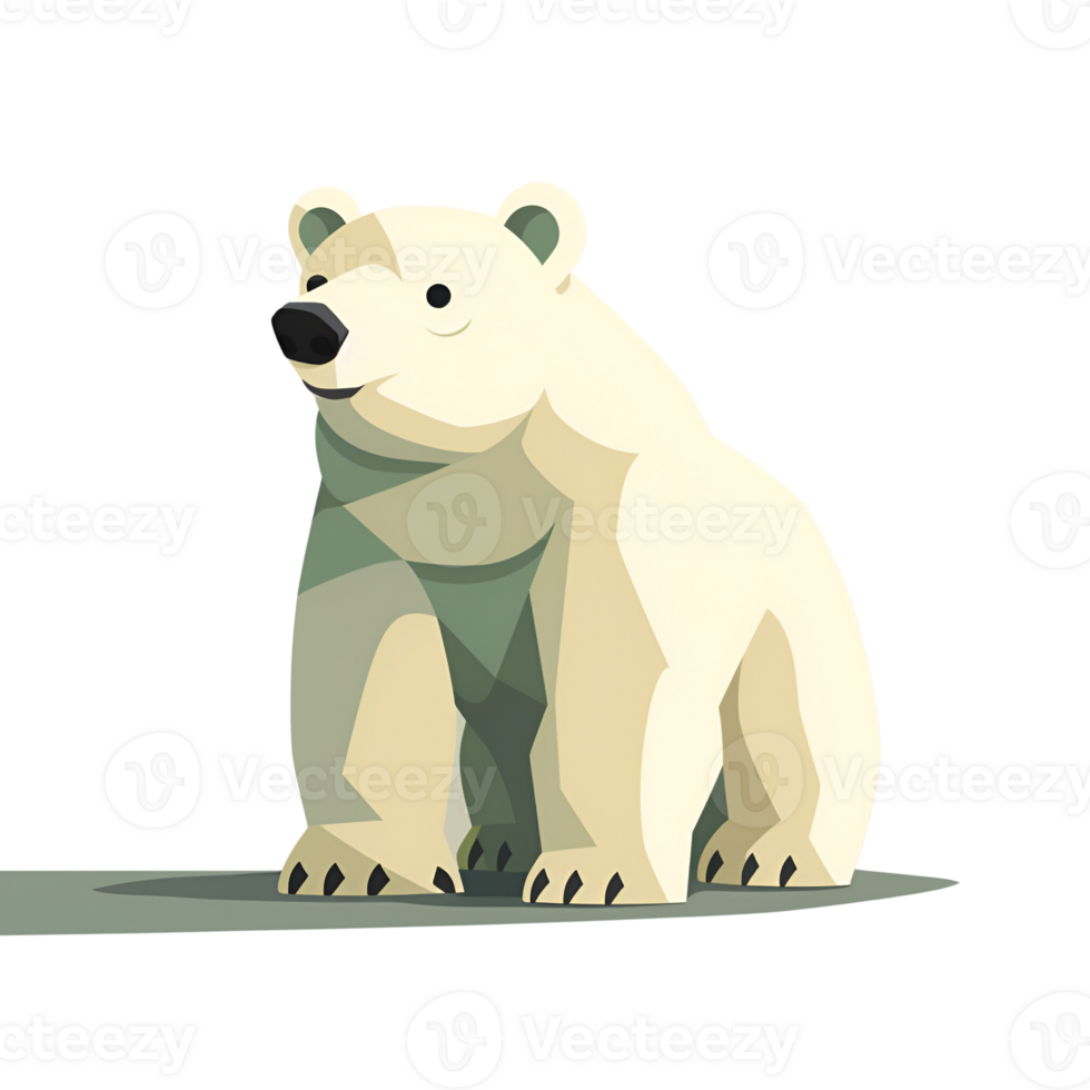 2d desenho animado polar Urso logotipo ilustração não fundo fofa digital obra de arte perfeito para impressão em exigem png
