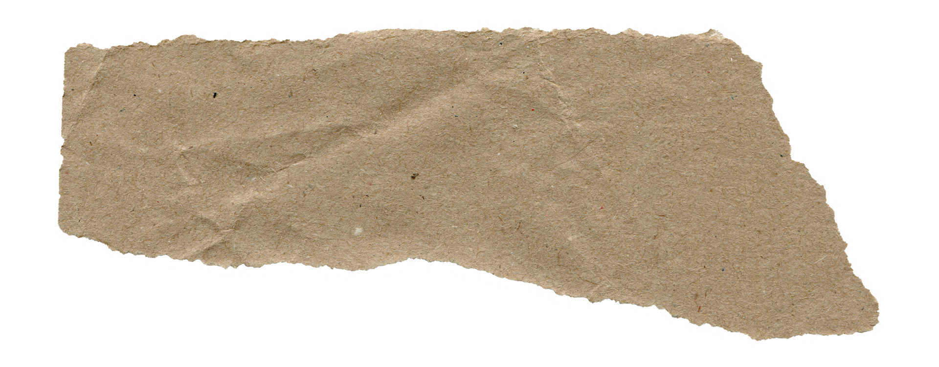 Brown Textured Torn Paper Edge. Ripped Craft Paper for Scrapbooking and Collages png