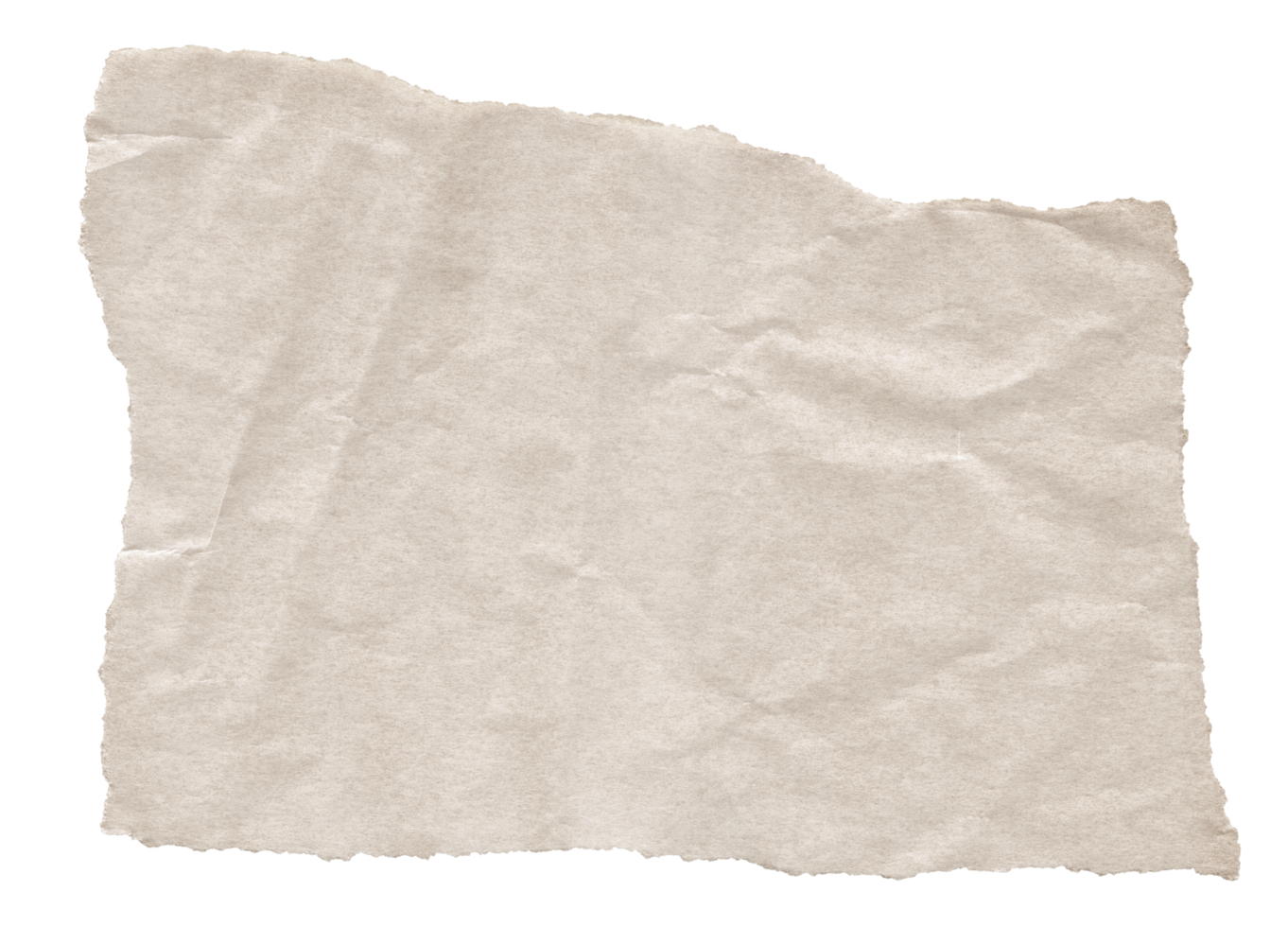 Brown Textured Torn Paper Edge. Ripped Craft Paper for Scrapbooking and Collages png