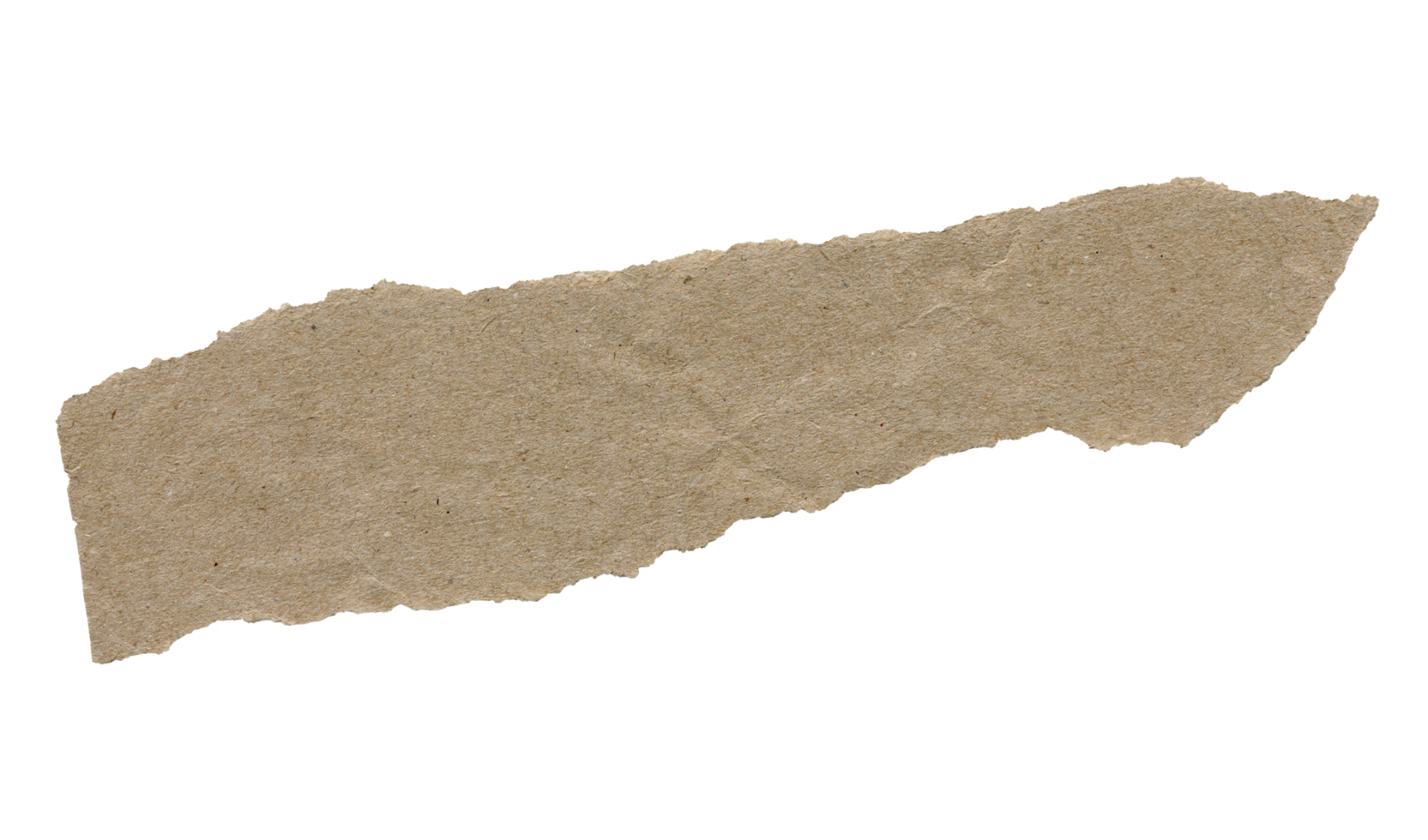 Brown Textured Torn Paper Strip. Natural Ripped Craft Paper for Scrapbooking and Collages png