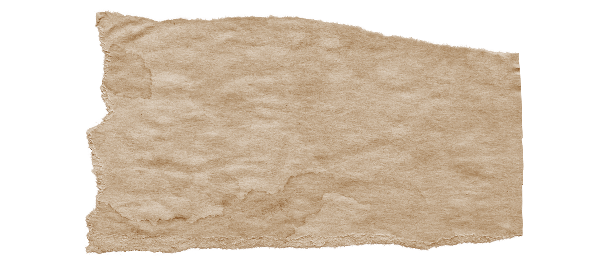Brown Textured Torn Paper Edge. Ripped Craft Paper for Scrapbooking and Collages png