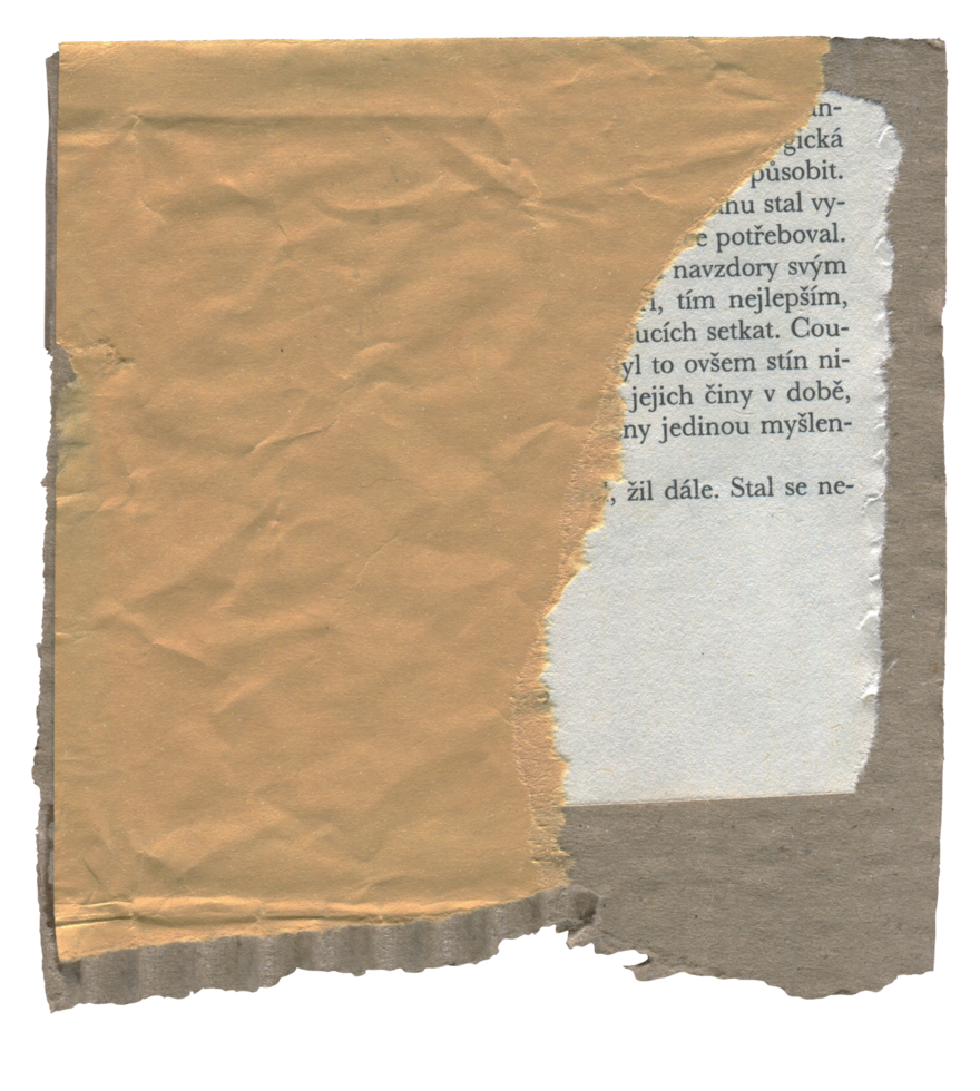 Vintage Scrapbook Note Paper Blank. Ripped paper with Torn Edge. Isolated on Transparent Background png