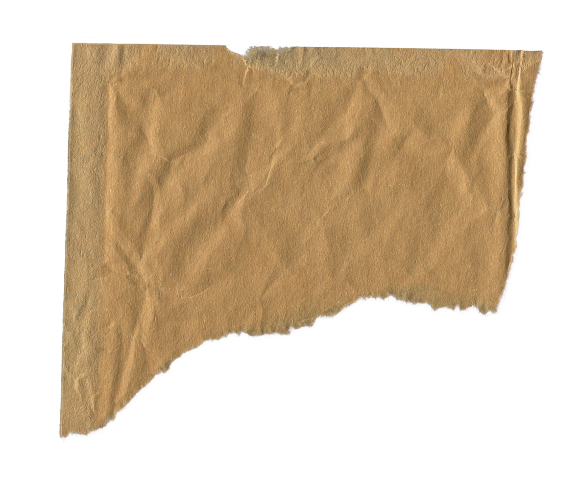 Brown Textured Torn Paper Edge. Ripped Craft Paper for Scrapbooking and Collages png