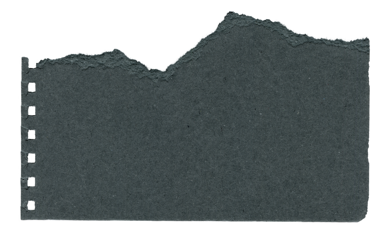Black Textured Torn Paper Edge. Ripped Craft Paper for Scrapbooking and Collages png