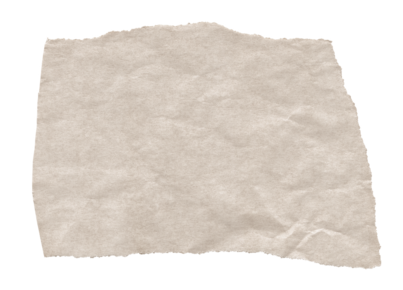 Brown Textured Torn Paper Edge. Ripped Craft Paper for Scrapbooking and Collages png