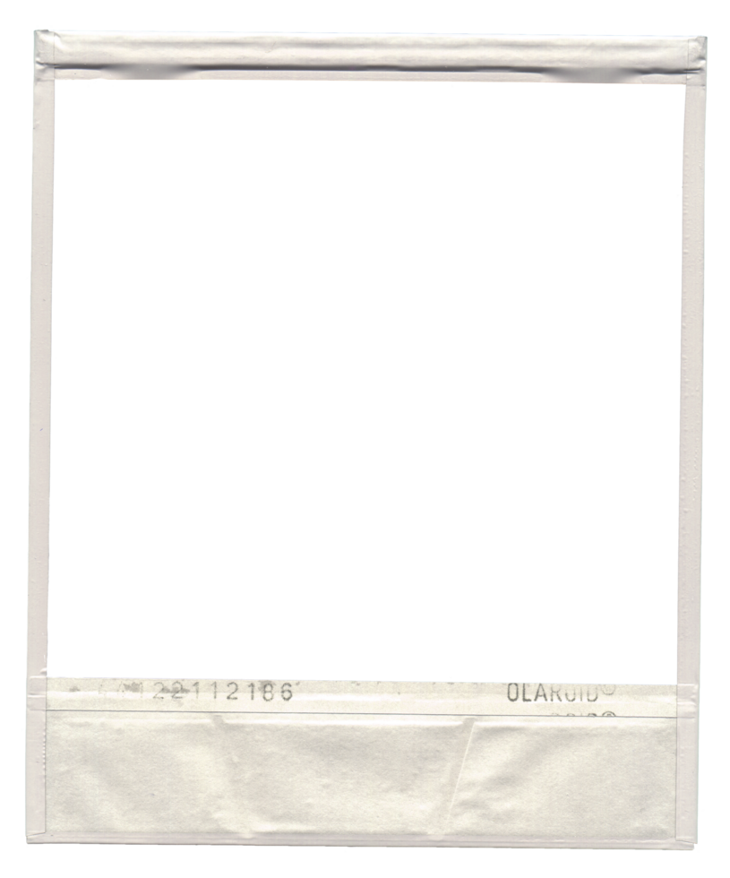 Retro Scrapbook Polaroid Frame. Classic Instant Photo Border for Creative Collages and Memory Keeping png