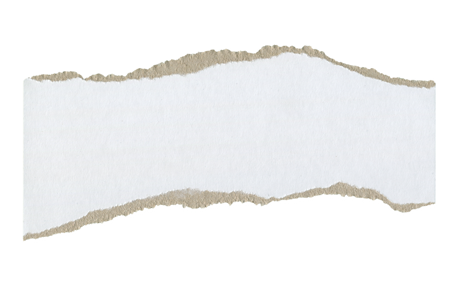 White Textured Torn Paper Edge. Ripped Craft Paper for Scrapbooking and Collages png