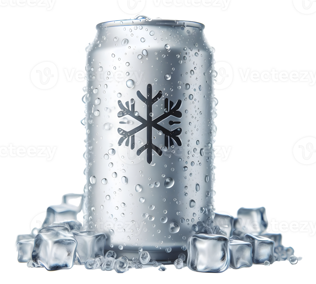 Isolated alloy can carbonated beverage can soft drink can cold drink can transparent background png