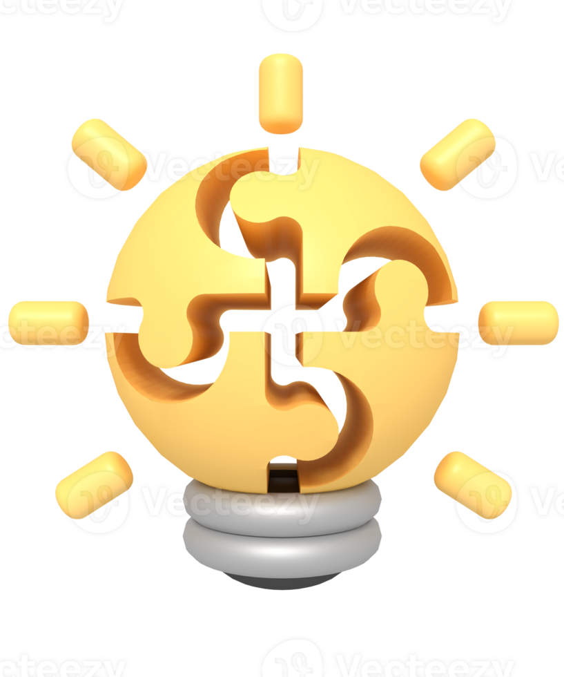 Idea the solution business of 3d icon png