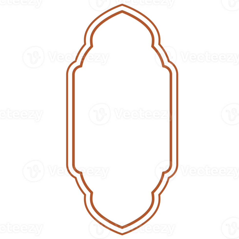 Islamic and ramadan kareem windows in oriental style. Border and frame with modern boho. png