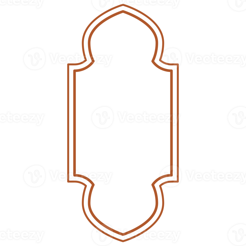 Islamic and ramadan kareem windows in oriental style. Border and frame with modern boho. png