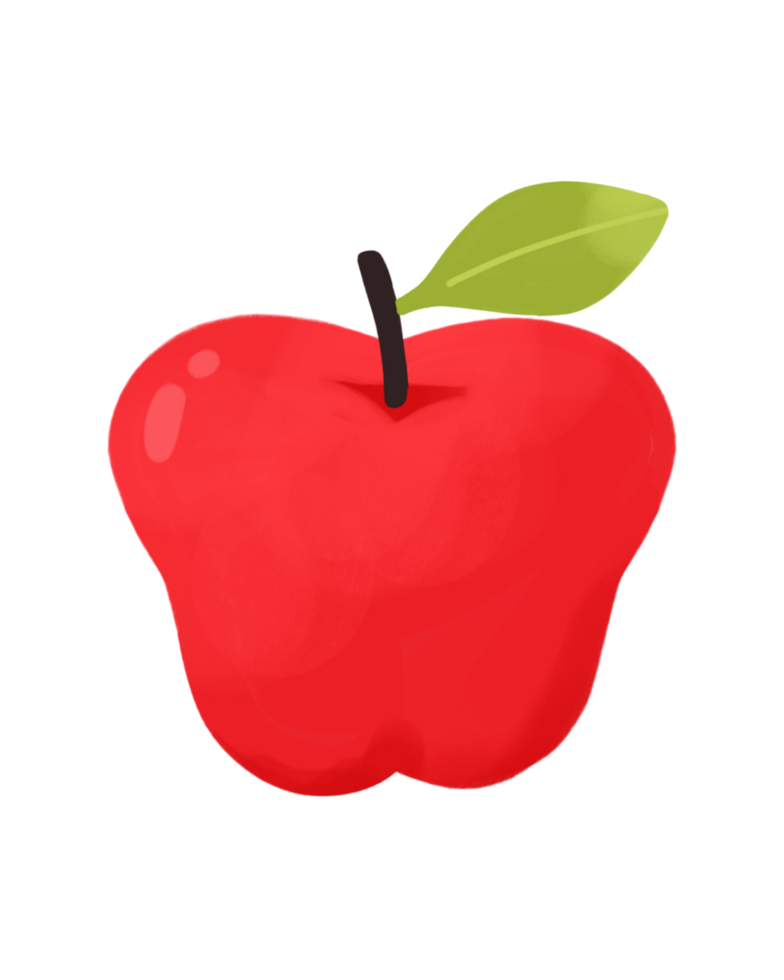 rojo manzana clipart mano dibujado ilustración png