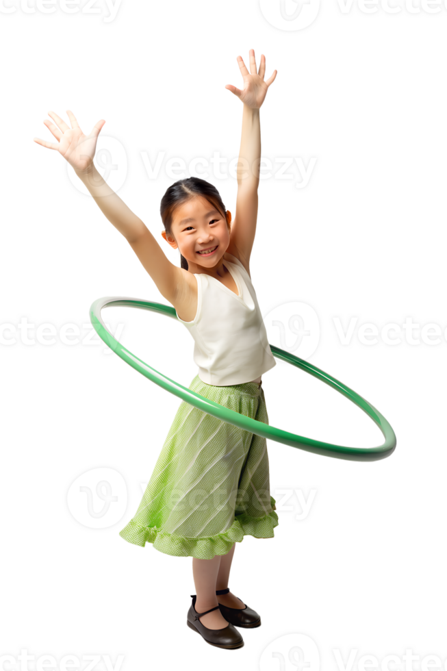 Asian girl playing hula hoop. png