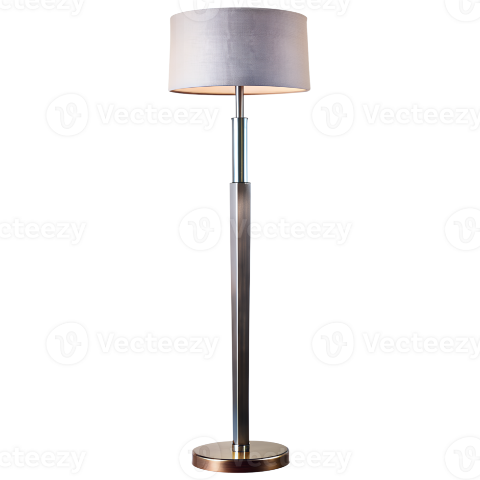 luxe sol lampe de face élévation isolé sur transparent Contexte. png