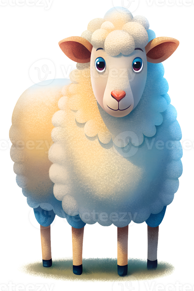 , Illustration, sheep stand isolated transparent background png