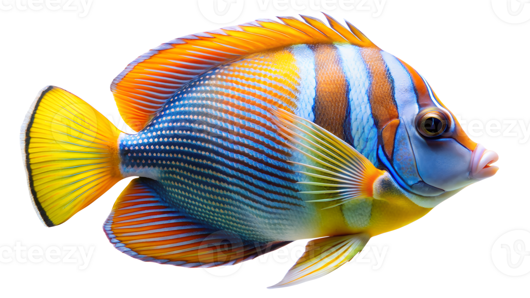 tropical fish isolated on transparent background. png