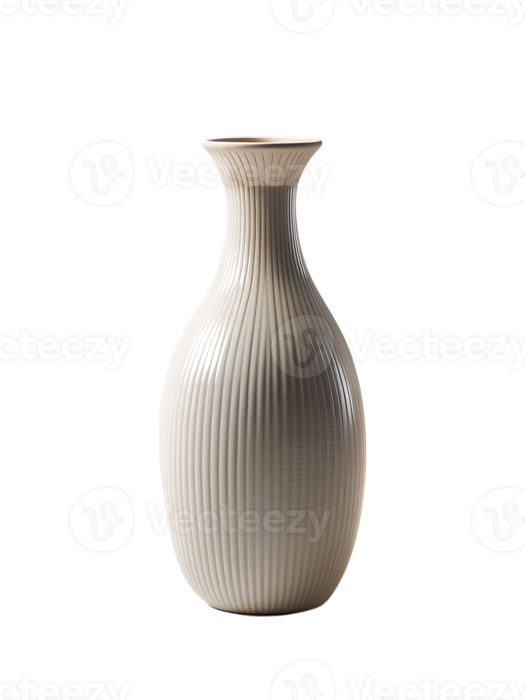 , minimalist style vase isolated on transparent background png