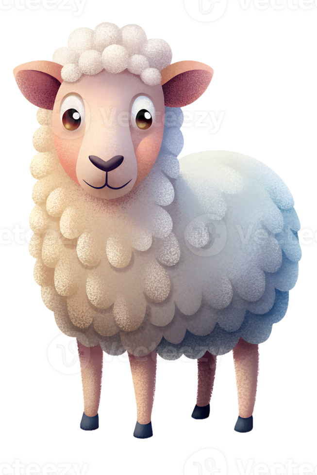 , Illustration, sheep stand isolated transparent background png
