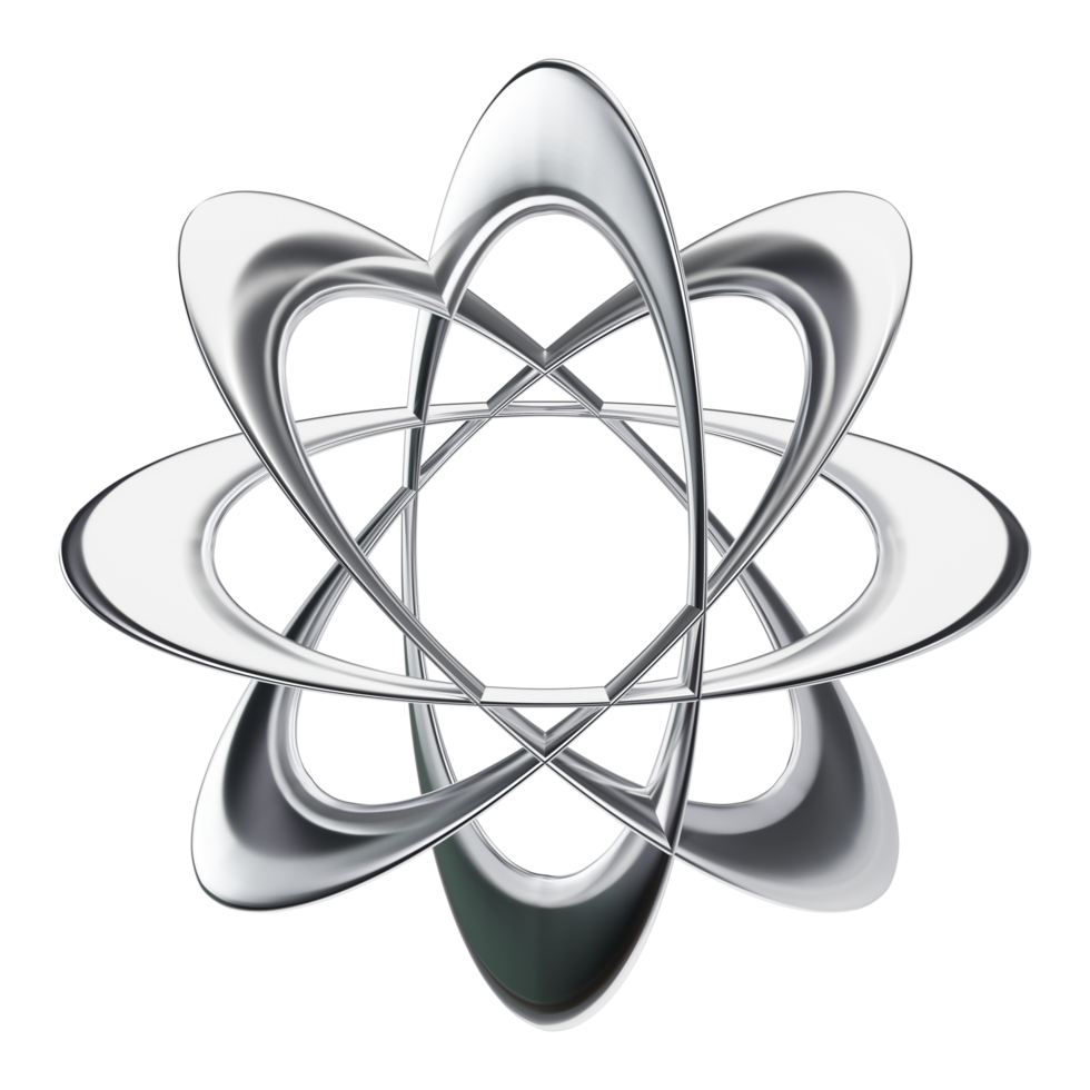 Y2K Chrome Atom png