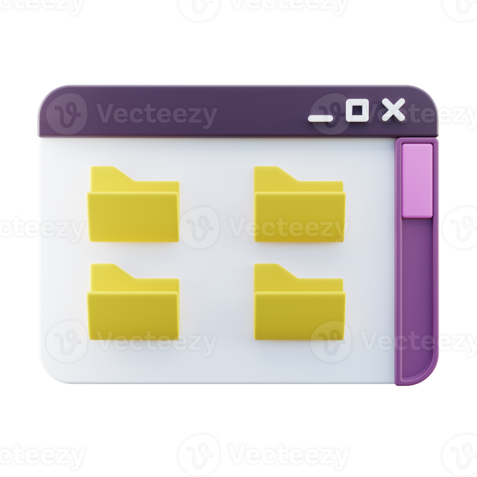 Desktop File Manager 3D Render 43848422 PNG