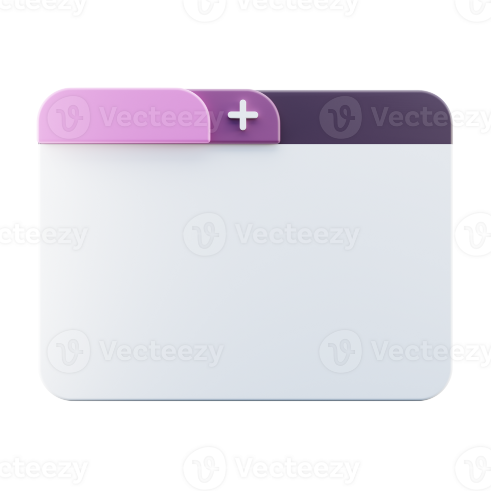Desktop Web UI 3D Illustration png