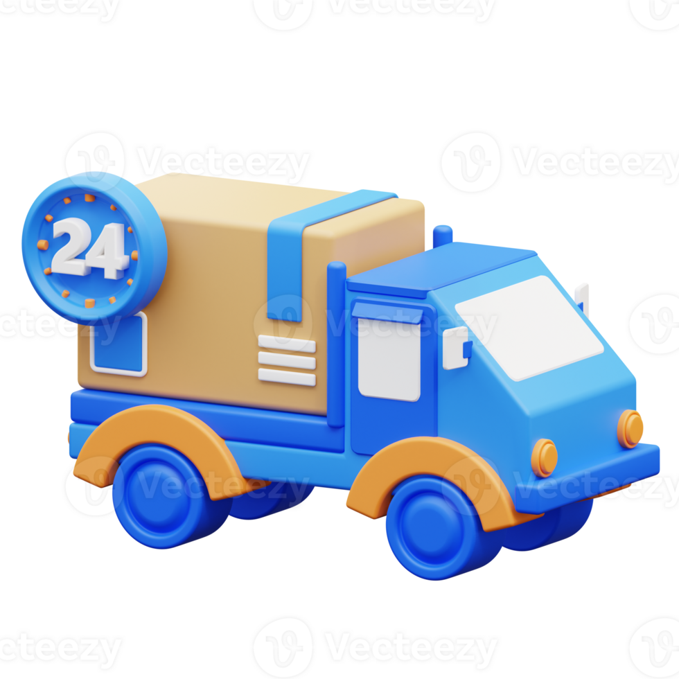 3d illustration hour delivery service png