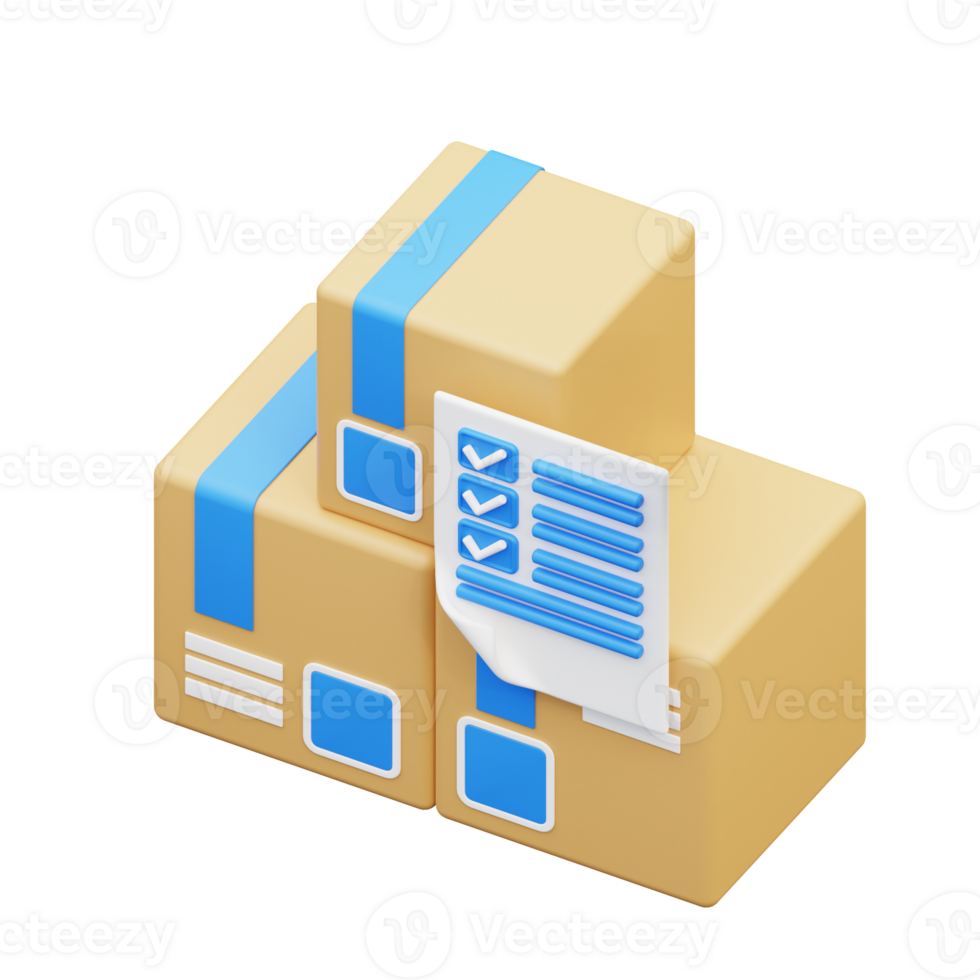 3d illustration shipping data png