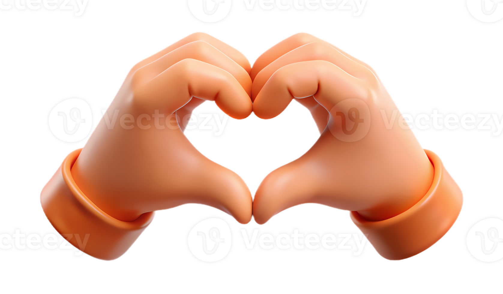 3d heart hands icon for love, communication, and partnership themes, ideal for digital design and marketing materials png