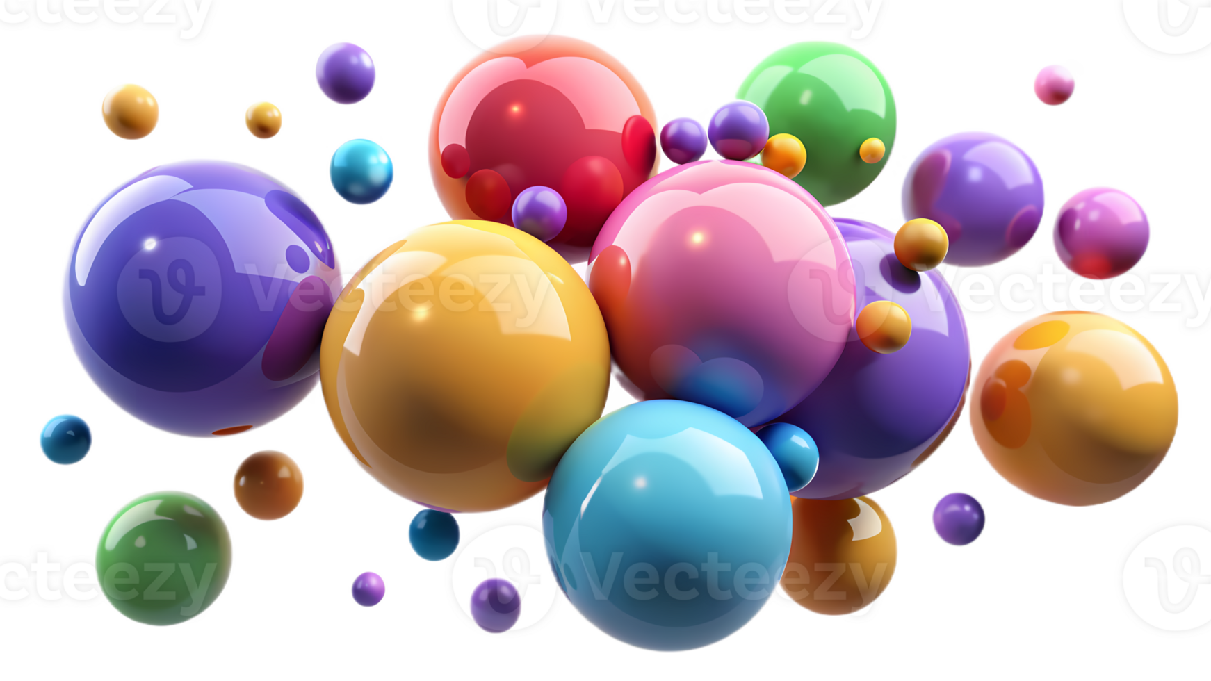 3d abstract spheres with a glossy finish for modern graphics, web design, and creative visuals png