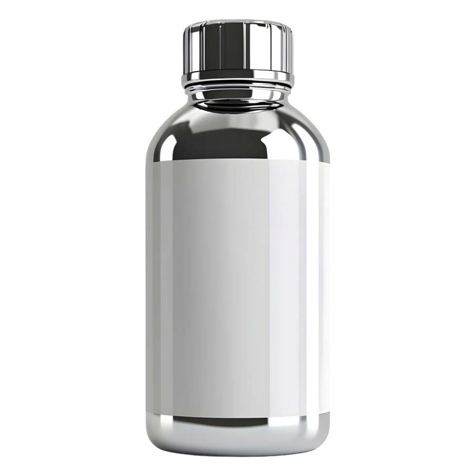 Empty Glass Oil Bottle on Transparent background png