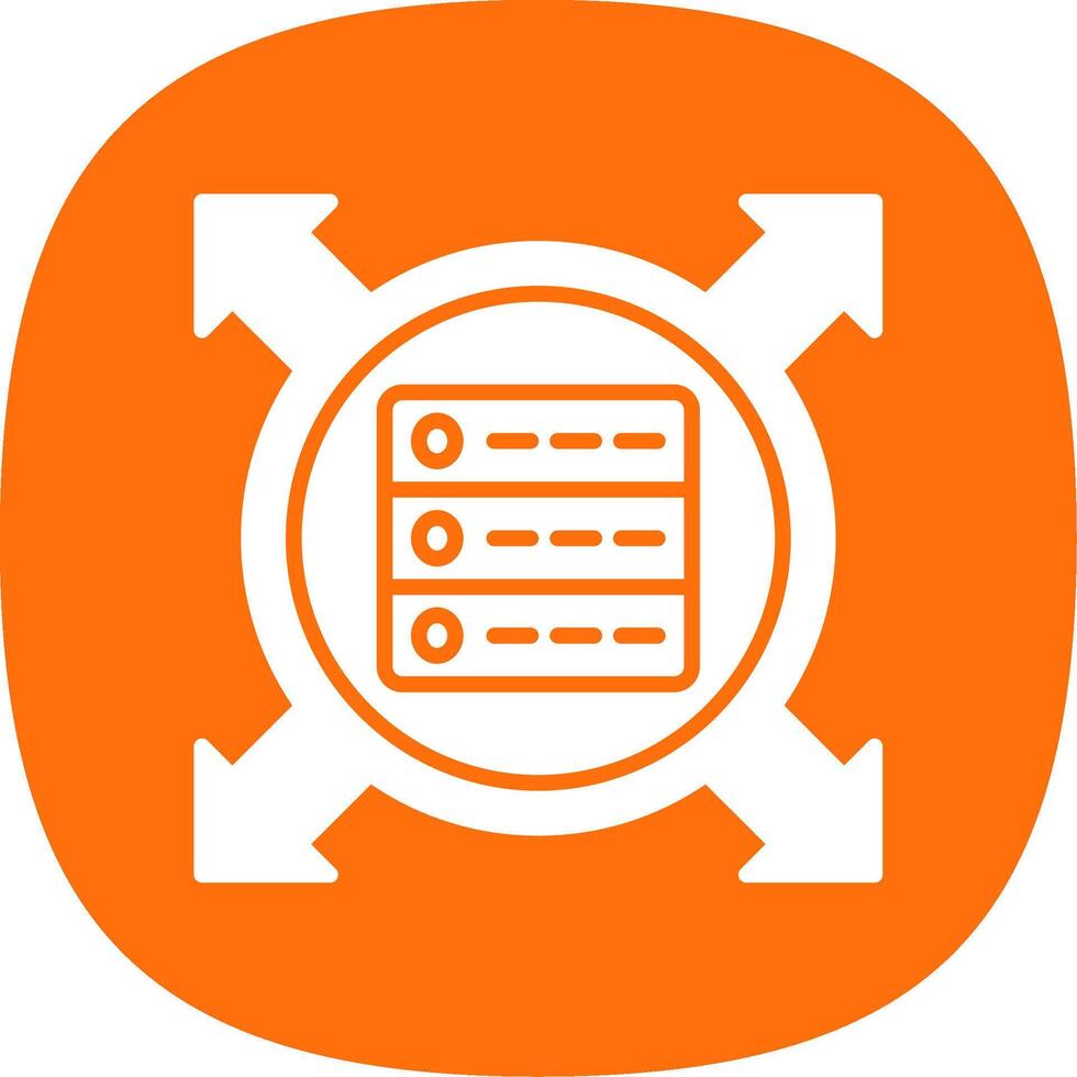 Data Driven Glyph Curve Icon Design vector