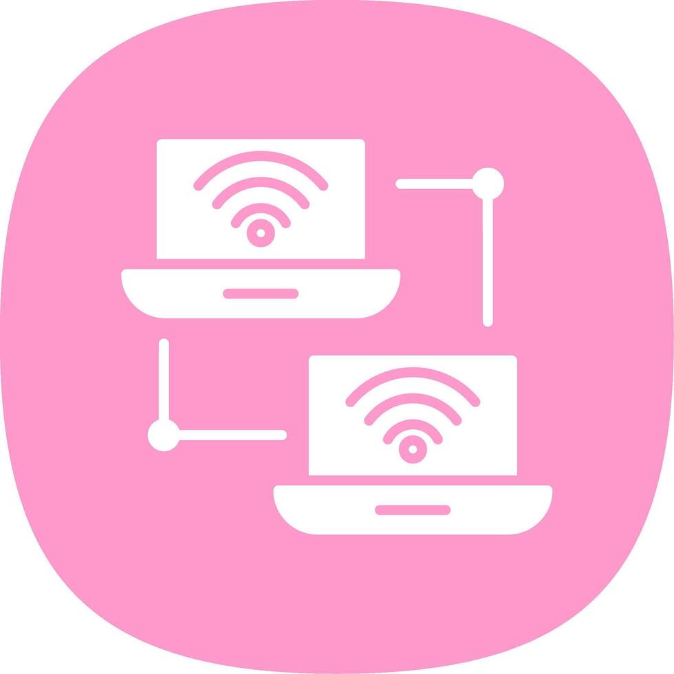 Local Area Network Glyph Curve Icon Design vector