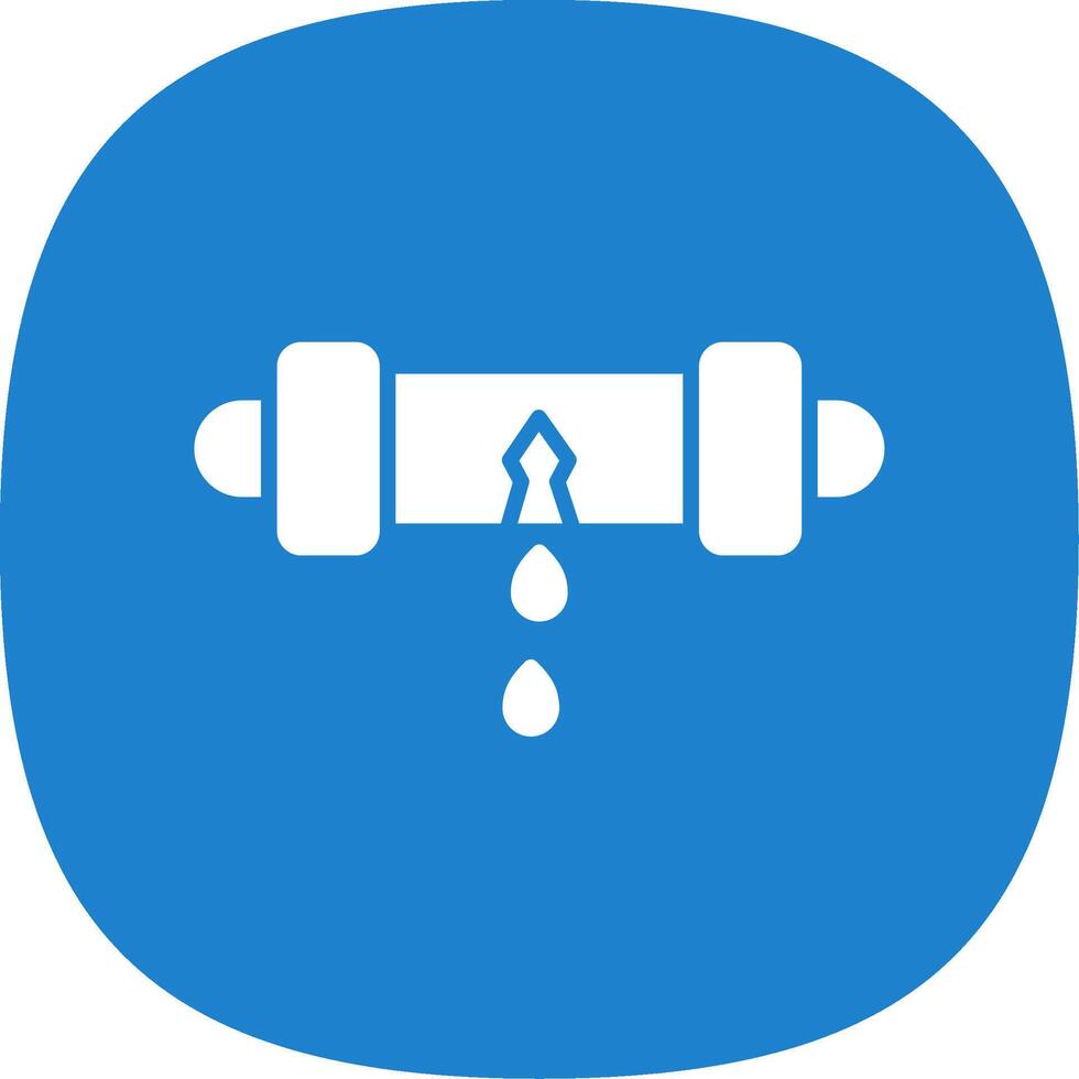 Leak Detector Glyph Curve Icon Design vector